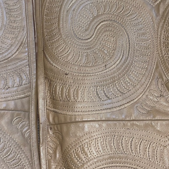Vtg. Max USA Caramel Tan Swirl Leather Size: 3X - Picture 6 of 13
